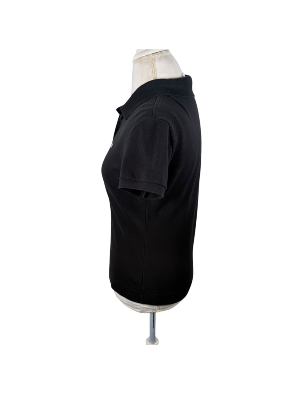 Lacoste Womens Slim Fit Black Pique Polo Top Preppy Crocodile Logo Size 44 US 12 - Picture 6 of 10